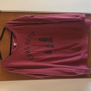 Maroon Hocus Pocus inspired pullover light sweatshirt plus 4xw Come We Fly